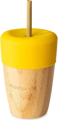Obrázok produktu pre Bambusový pohár veľký 240 ml, žltý, eko chrapúni