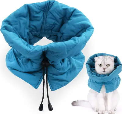 Produktbild von Katzenhalsband,Verstellbares Weiches Halsband,Katzen Auslaufsicheres Schutzhalsband,Geeignet Für Kleine Hunde Postoperatives Schutzhalsband - S Blau