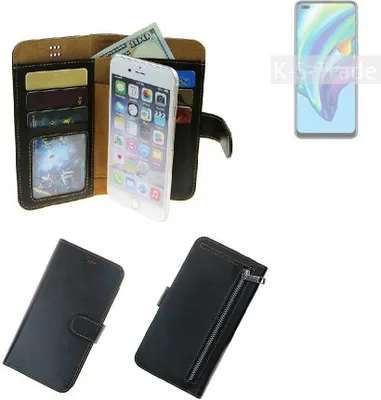 Produktbild von K-S-Trade Schutz Hülle kompatibel mit Oppo A15 Klapphülle Case Phone cover Slim Handytasche Handy Hülle schwarz aus Kunstleder (1 Stk)