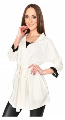 Produktbild von Damen Cardigan Jacke 3/4 Arm Tüll; Ecru 2XL/3XL