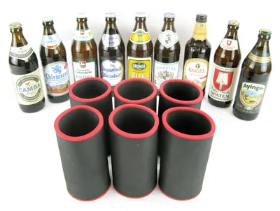Produktbild von Solidchoice – Set mit 6 Bierflaschen-Kühlern aus Neopren für 0,5-Liter-Flaschen