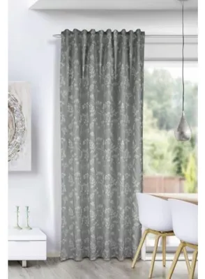 Produktbild von Fertigschal verdeckte Schlaufen "Celine" Größe (HxB) 245x135cm grau