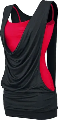 Produktbild von Black Premium by EMP Damen rot-schwarzes lockeres Top M