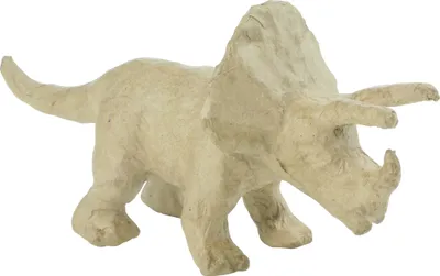 Produktbild von Décopatch 5x Kleines Pappmaché, braun, Triceratops - Kartonbraun AP155O