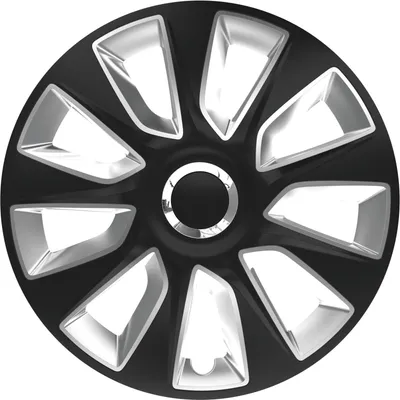 Obrázek produktu pro J&J Automotive | Poklice Stratos RC 15" Černá a Stříbrná 4ks