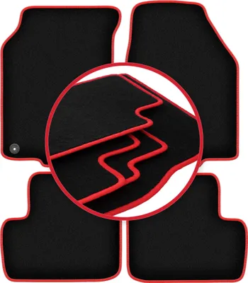 Immagine prodotto di Tappetini in velluto Nero/Rosso per Rover 25 1999-2005 Set 4 pezzi