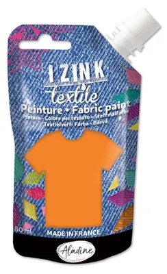 Productafbeelding van Textielverf IZINK - oranje, 80 ml