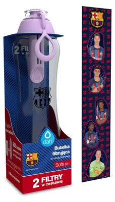 Zdjęcie produktu dla Butelka Filtrująca  Dafi SOFT FC Barcelona 0,5 l Jagodowa z 2 Filtrami
