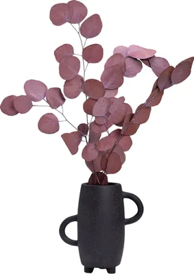 Produktbild von QUVIO Vase - Vasen - Kleine Vase - Blumenvase - Trockenblumenvase - Vase schwarz - Vase Keramik - Keramikvase - Japandi-Stil - Trockenblumenvase - Keramikvase - Blumenvase - Keramik - Schwarz