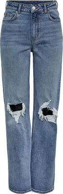 Produktbild von Pieces Holly Wide Destroy Hochtaillierte Jeans Blau 30 / 30 Frau Blau 30
