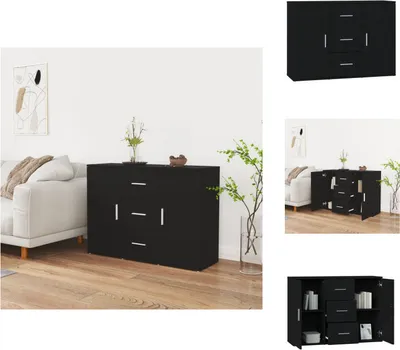 Immagine prodotto di vidaXL Credenza nera 91x29,5x65 cm materiale legno - Credenze