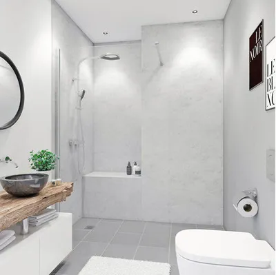 Produktbild von Duschrückwand BREUER Soft-Touch Dekor Marmor grau 100 x 210 cm 9482540000202