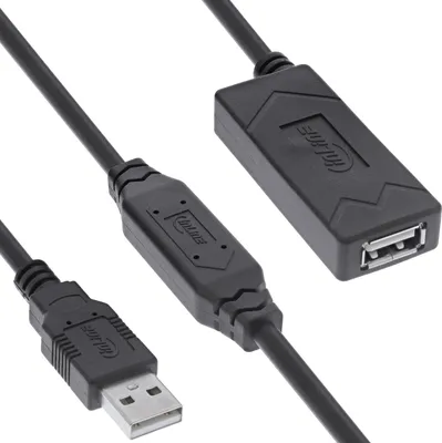 Zdjęcie produktu dla InLine 34613A, 20 m, USB A, USB A, USB 2.0, 0,48 Gbit/s, Czarny