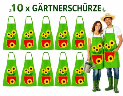 Produktbild von Gärtnerschürze mit Sonnenblumen | 10 Stück