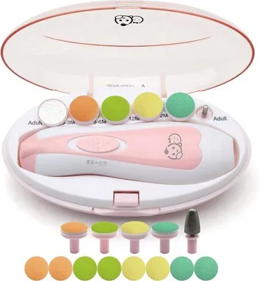 Productafbeelding van Elektrische nagelfreeser, 20-in-1, roze, voor baby's
