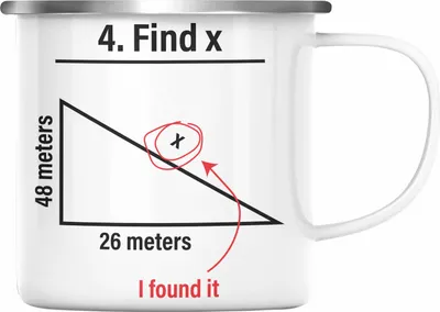 Produktbild von Trendation - Find X Lustige Emaille Tasse Mathe Spruch Mathematiker Geschenkidee Mathestudent Lustig (Silber)