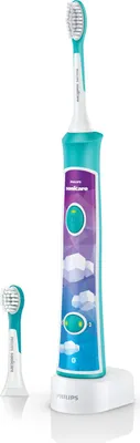 Obrázok produktu pre Philips Sonicare For Kids Elektrická sonická zubná kefka so zabudovaným Bluetooth®, pre deti, Ultrazvuková zubná kefka, 62000 pohybov za minútu, modrá, 2 min, ergonomická, protišmyková rukoväť