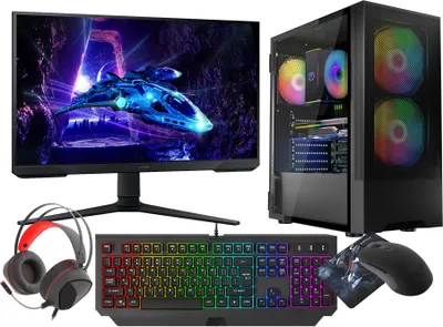 Produktbild von VIST Gaming PC Komplett Set R7 5700G 32GB RX VEGA8 SSD 1TB WIFI Win11 24"
