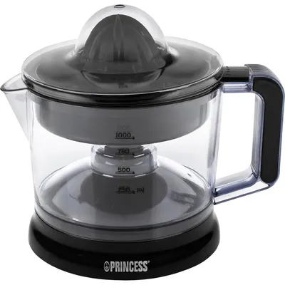 Produktbild von Princess 201004 Zitruspresse Classic, Schwarz, Transparent, 1 l, 1 m, Kunststoff, 25 W, 220 - 240 V