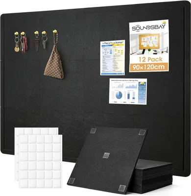 Produktbild von Pinnwand 120 x 90 cm, Filz, selbstklebend, für Büro