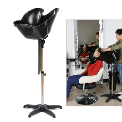 Obrázek produktu pro Umyvadlo na mytí vlasů Kadeřnické umyvadlo Umyvadlo na mytí hlavy Výškově nastavitelné umyvadlo Salon se stojanem pro domácnosti a kadeřnictví