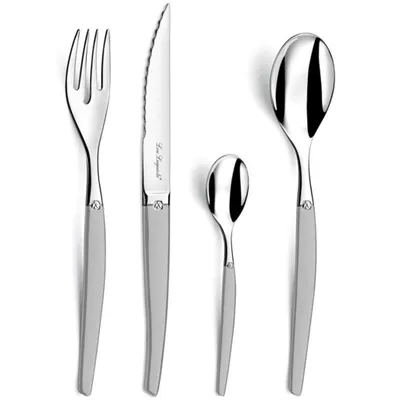 Immagine prodotto di Lou Laguiole Set di posate 24 pezzi Jet Satin Silver