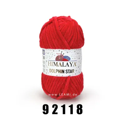 Produktbild von Himalaya Dolphin Star 100g/120m (Glitzer) 92118 rot