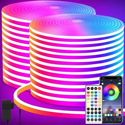 Immagine prodotto di Striscia LED neon flessibile e impermeabile da 40 m con telecomando