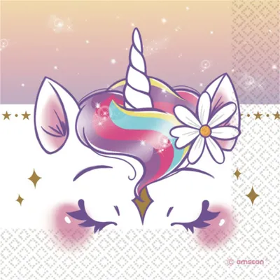 Immagine prodotto di tovaglioli "Unicorn Dreams" 33x33 cm | 16 pezzi