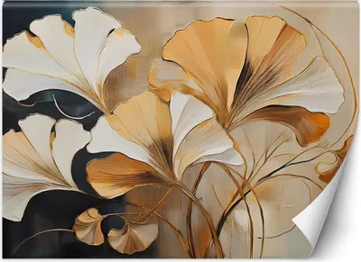 Produktbild von Vlies fototapete Boho-Natur-Blätter 100x70 cm Feeby Beige inkl. Kleber einfache Montage