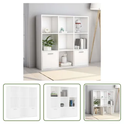 Produktbild von The Living Store Bücherregal Weiß 98x30x98 cm Holzwerkstoff
