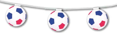 Produktbild von Fussball-Hängegirlande blau-weiss-rot 5 m - Einheitsgröße
