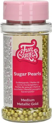 Produktbild von FunCakes Zuckerperlen -Metallic Gold- 80g