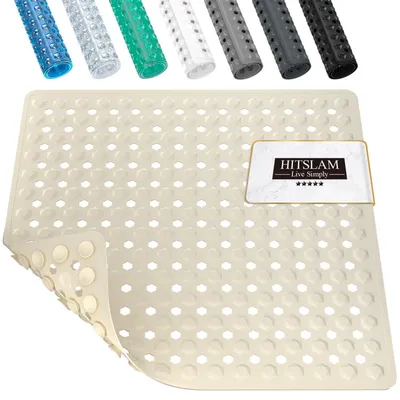 Produktbild von Duschmatte rutschfest 53x53cm Sand BPA-frei schimmelresistent maschinenwaschbar