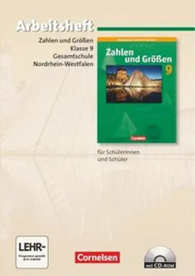 Obrázok produktu pre Zahlen und Größen 9. Schuljahr. Erweiterungskurs. Arbeitsheft mit eingelegten Lösungen und CD-ROM