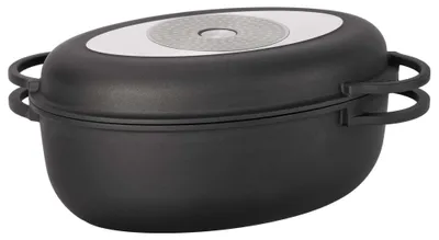 Produktbild von Universalbräter 7,5 L Alu-Gussbräter Multi-Grill-Bräter Deckel = Auflaufform