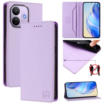 Produktbild von Lederhülle für Xiaomi Redmi Note 17 Pro 5G Hülle Flip Brieftasche Kartenfächern Ständer Schutzhülle Violett