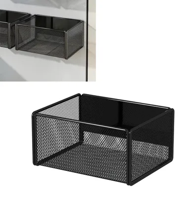 Productafbeelding van Magnetische kruidenhouder, zonder boren, vrijstaand, ruimtebesparend, geschikt voor koelkast, keukenorganisatie, voor kruiden en flessen, draagvermogen 7,5 kg, zwart, 16 x 12 x 8 cm