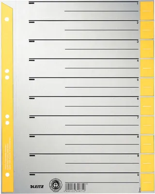 Obrázek produktu pro Esselte Leitz 25 Trennblätter 1652 gelb