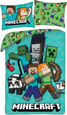 Produktbild von Minecraft Bettwäsche Ver. 5 140 x 200 cm / 70 x 90 cm