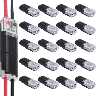Productafbeelding van Draadconnector, 2-polig, koper met nylonisolatie, 20 stuks, paneelconnector - type A
