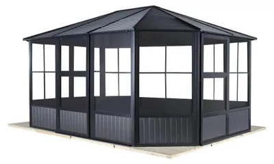 Produktbild von Sojag Charleston 1212 Metall Pavillon mit Seitenteilen 4x4 m