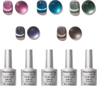 Produktbild von Nagellack-Set 5 Farben Gel Nagellack Set,Mehrfarbig UV Aushärtung,8 ml Nagelgel