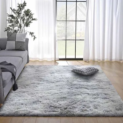 Productafbeelding van Shaggy vloerkleed 160 x 230 cm, grijs, antislip, voor huiskamer