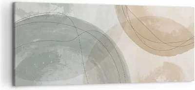 Produktbild von Bild auf Leinwand - Leinwandbild - Einteilig - Aquarell Räder Pastell - 120x50cm - Wand Bild - Wanddeko - Wandbilder - Leinwanddruck - Bilder - Wanddekoration - Leinwand bilder - AB120x50-4842