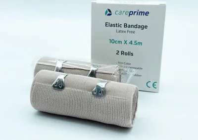 Produktbild von Elastikbandage Bandage Sportbandage dauerelastische Kompressionsbinde Sportbinde 2 Stück (10cm X 4.5m)