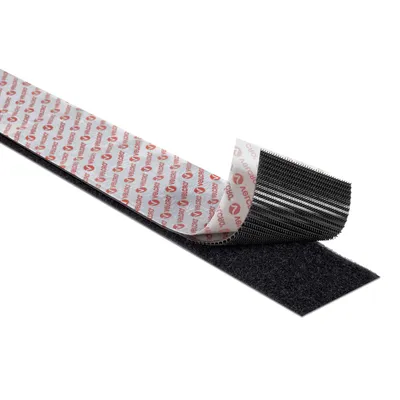 Image de VELCRO® Bande Velcro Extra Forte Adhésive, Crochet & Boucle 50mm x 1m Noir