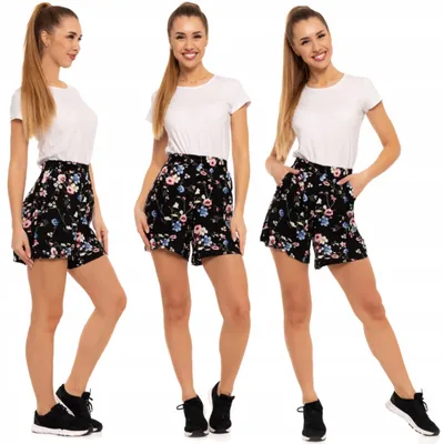 Immagine prodotto di Moraj | Pantaloni da donna - Taglia XL - Pantaloncini da donna neri - Pantaloni estivi da donna - Pantaloni corti in viscosa