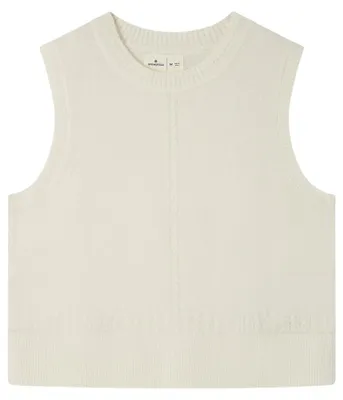 Immagine prodotto di Gilet corto elasticizzato da donna, marca Springfield, con dettaglio a treccia sul davanti. Materiale: Spandex