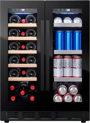 Produktbild von Wein- und Bierkühlschrank Einbau - Arctic Collection 60 Duo Fullglass Black